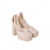 Zapatos Tacon Plataforma Beige