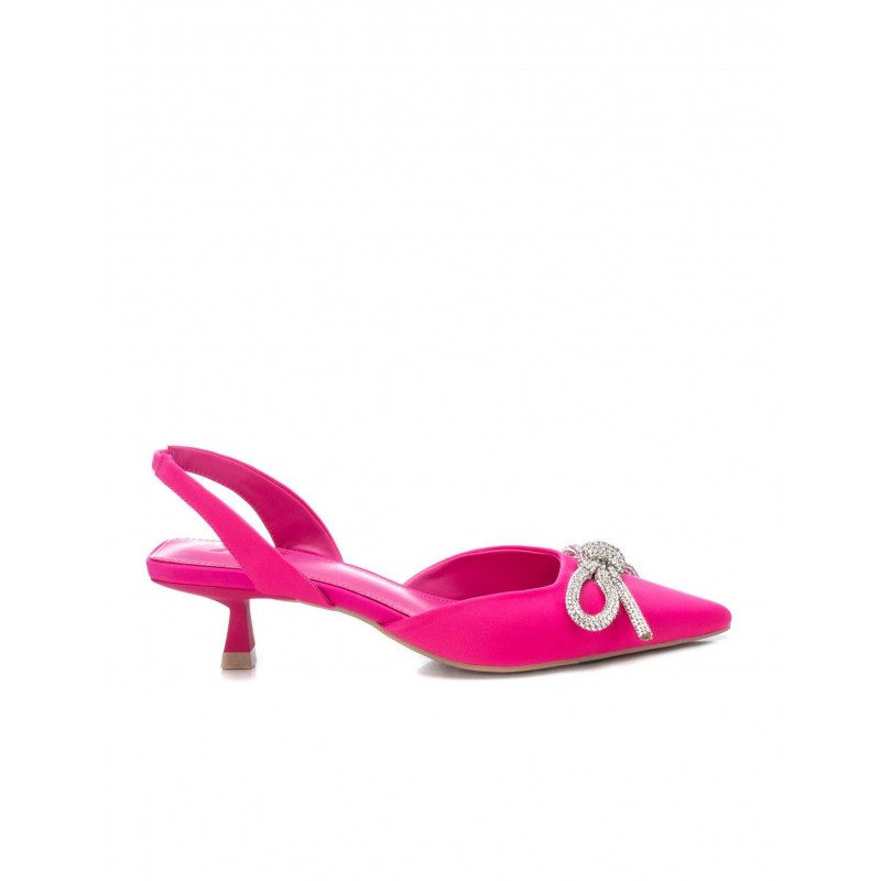 XTI Zapatos Destalonados Lazo Strass Fucsia